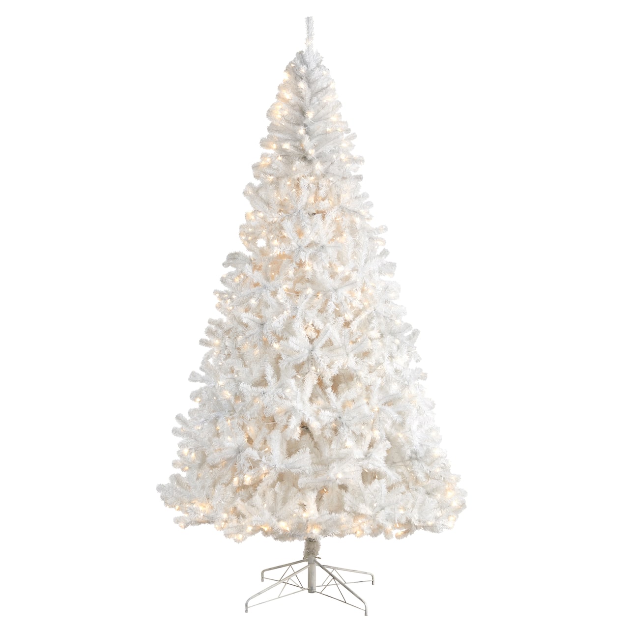 9ft. Pre-Lit White Artificial Christmas Tree, Clear LED Lights